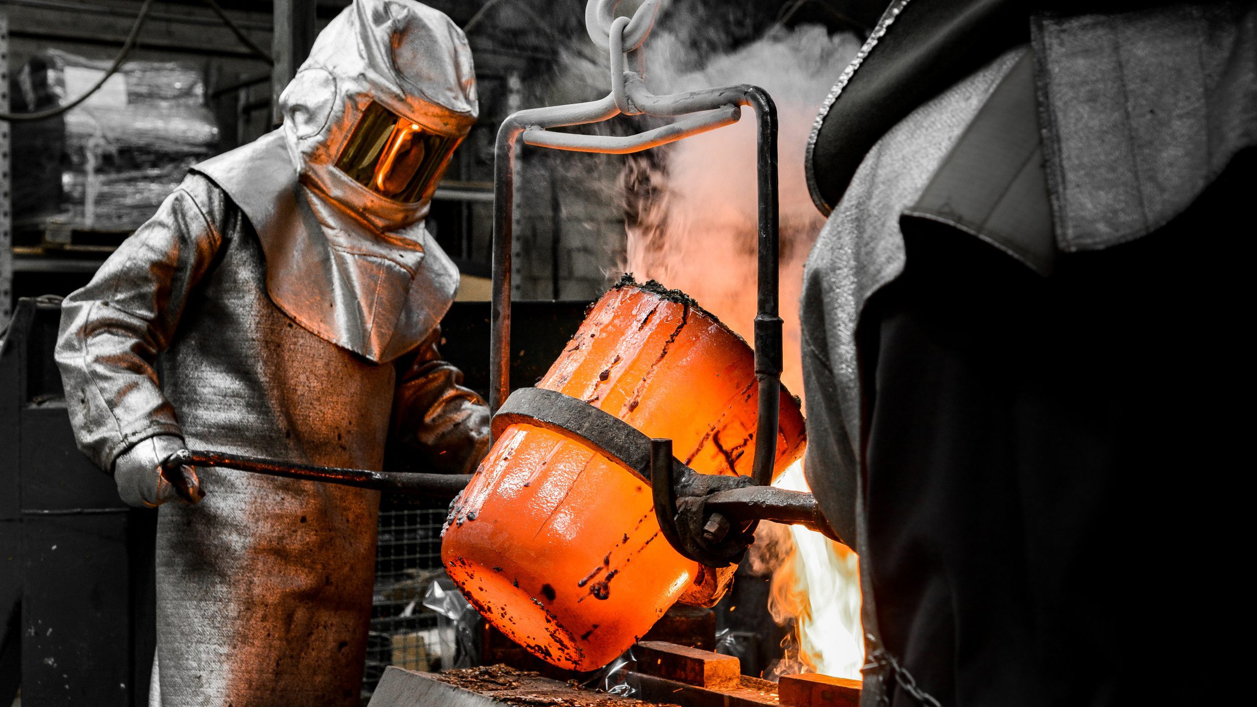 In a foundry workshop