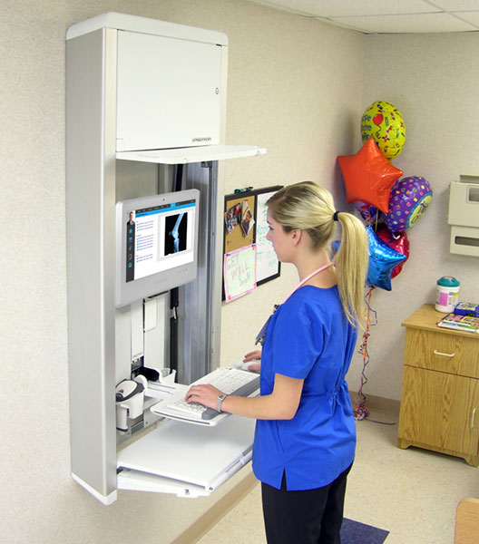 Wall Mounted Workstation For Medical Computers Cybernet